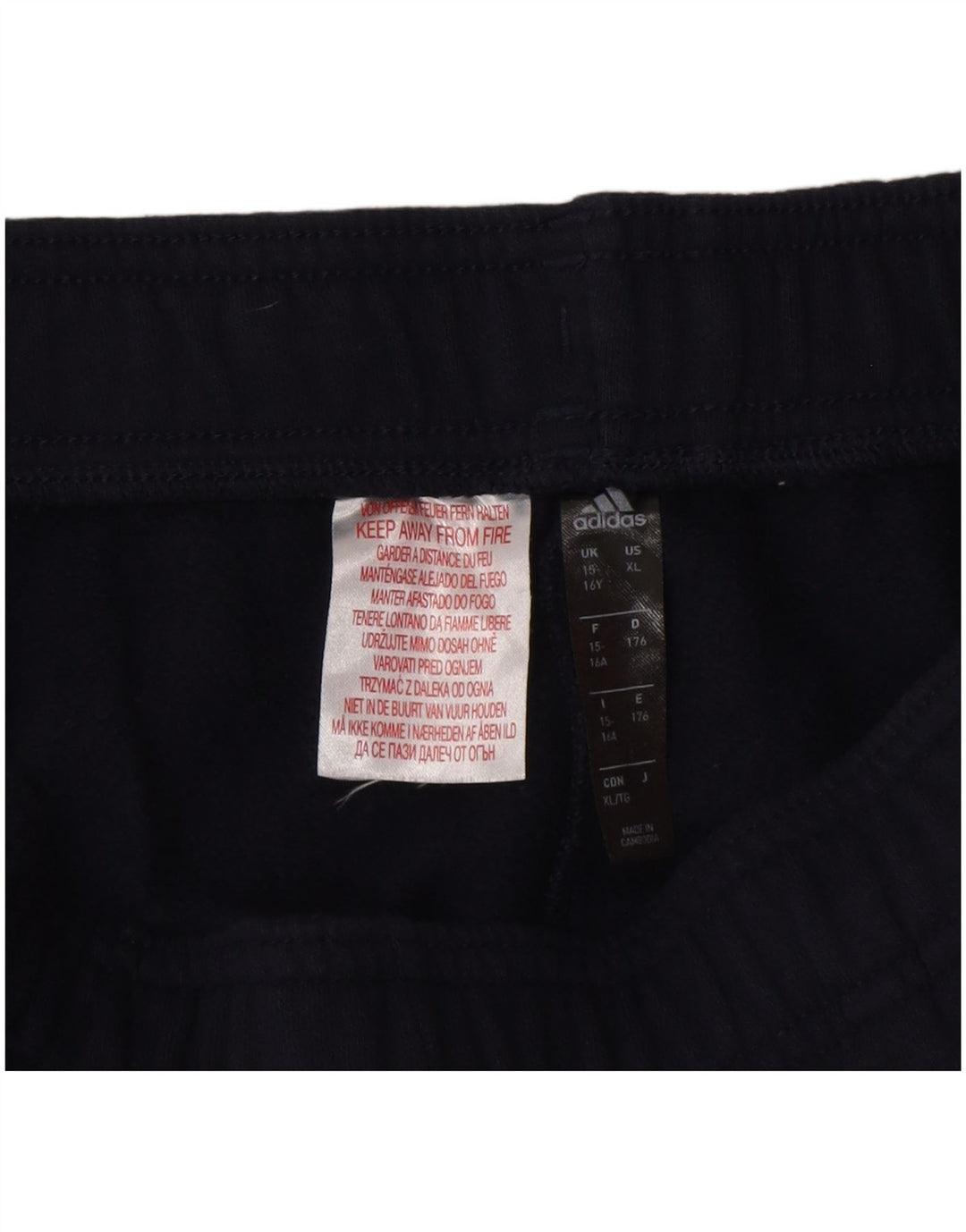 Adidas Boys Tracksuit Trousers Joggers 15-16 Years Navy Blue Cotton