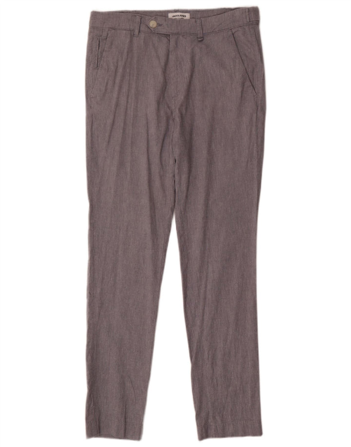 Jack & Jones Mens Slim Chino Trousers W32 L32 Grey