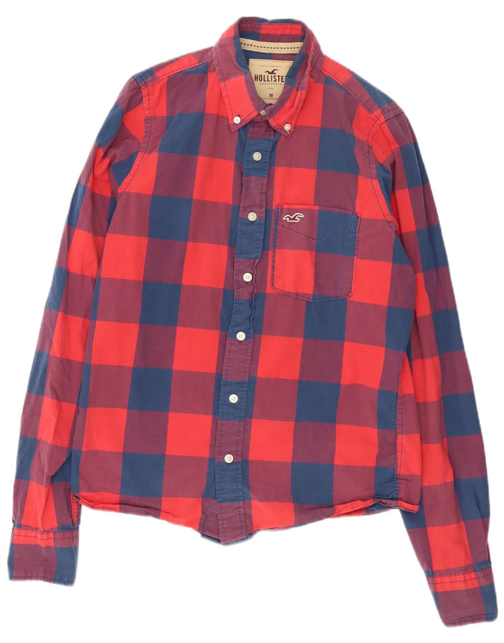 HOLLISTER Mens Shirt Medium Red Plaid Cotton