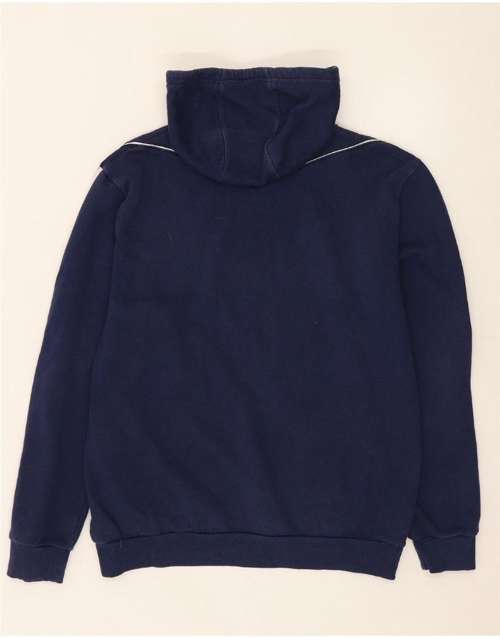 ADIDAS Mens Hoodie Jumper Medium Navy Blue Cotton