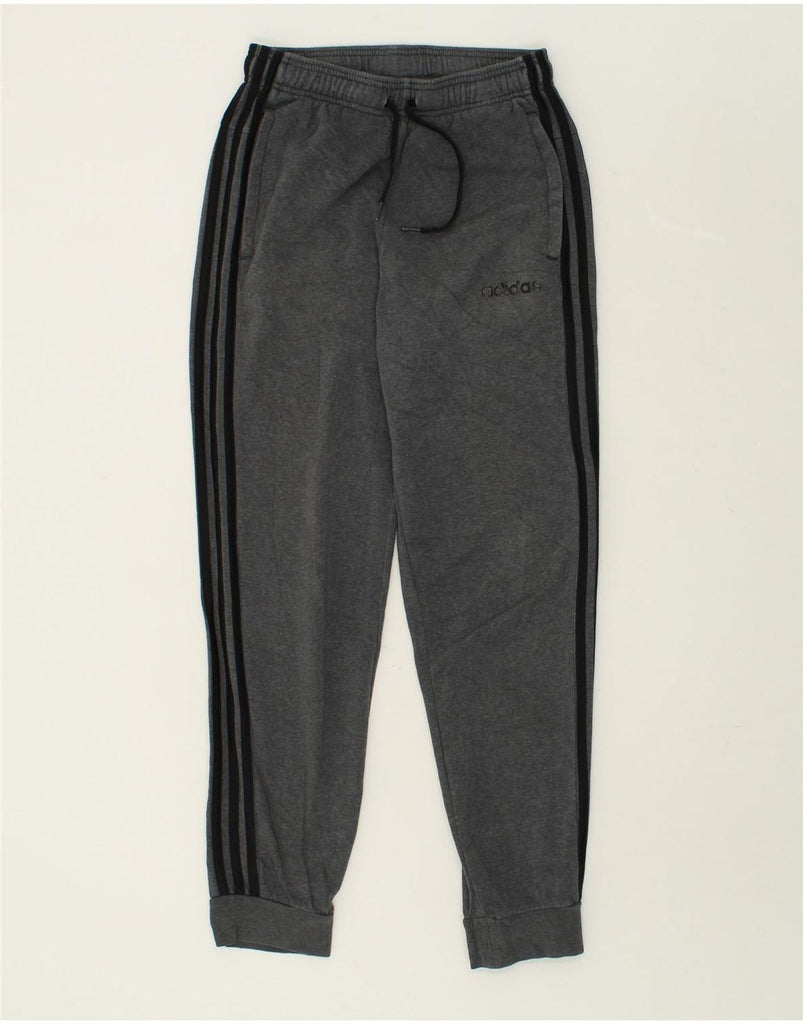 ADIDAS Mens Tracksuit Trousers Joggers Small Grey Cotton | Vintage Adidas | Thrift | Second-Hand Adidas | Used Clothing | Messina Hembry 