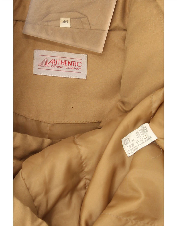 Authentic Womens Hooded Windbreaker Coat EU 46 XL Beige Polyester