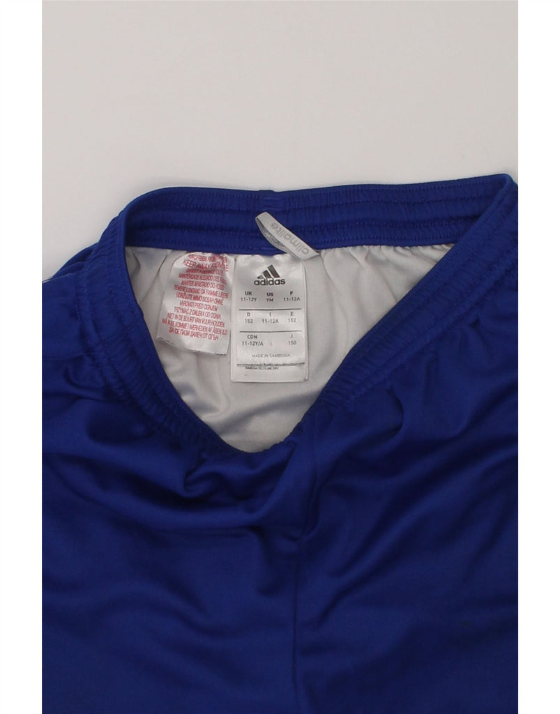 ADIDAS Boys Climalite Sport Shorts 11-12 Years Blue Polyester | Vintage Adidas | Thrift | Second-Hand Adidas | Used Clothing | Messina Hembry 