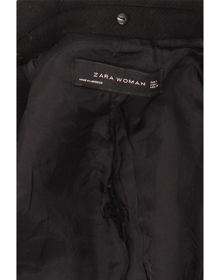 Zara Womens Overcoat UK 14 Large Black