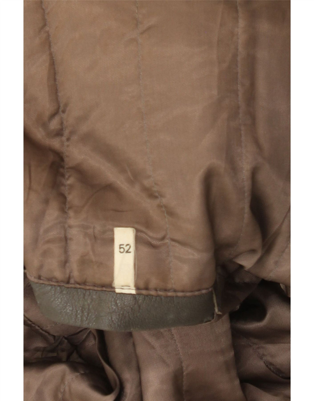 Vintage Mens Military Leather Jacket IT 52 XL Grey