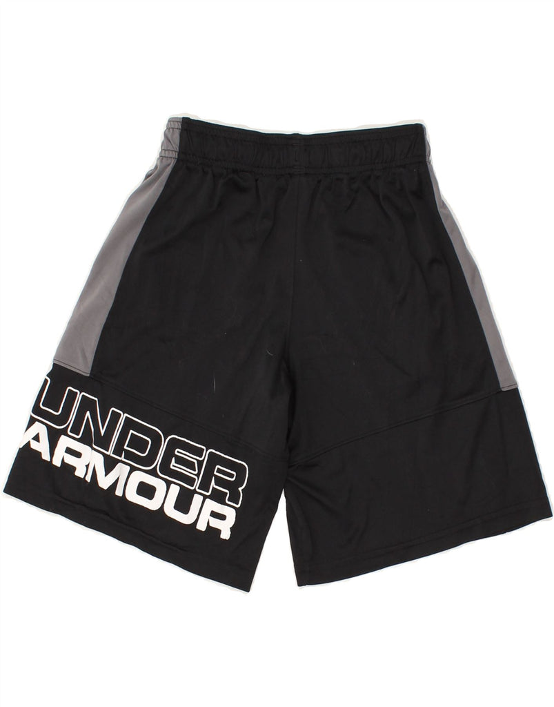 UNDER ARMOUR Boys Heat Gear Graphic Sport Shorts 7-8 Years Black | Vintage Under Armour | Thrift | Second-Hand Under Armour | Used Clothing | Messina Hembry 