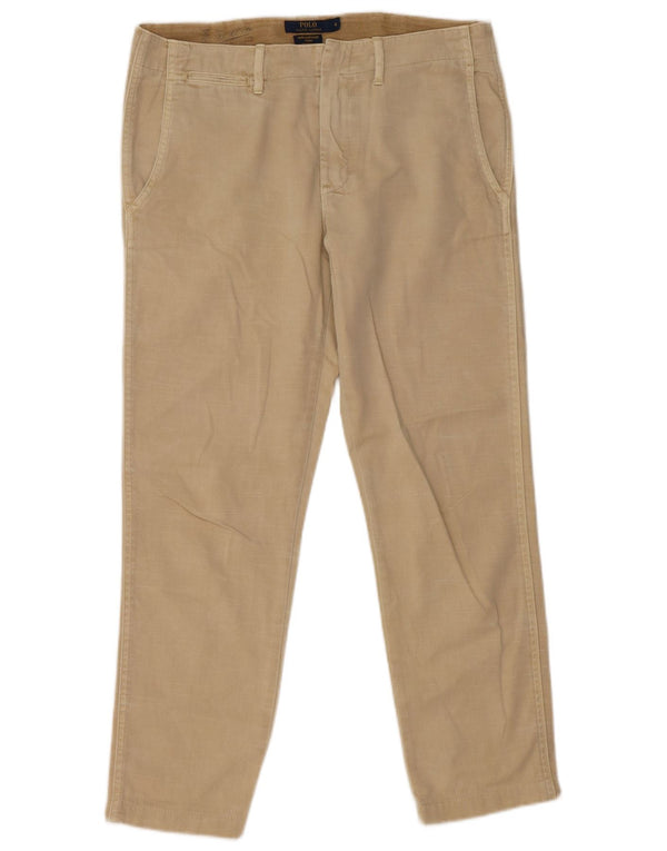 Polo Ralph Lauren Womens Boyfriend Chino Trousers US 6 Medium W32 L27 Beige