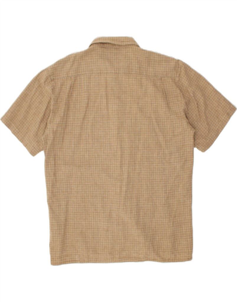 WRANGLER Mens Short Sleeve Shirt 2XL Beige Check Linen | Vintage Wrangler | Thrift | Second-Hand Wrangler | Used Clothing | Messina Hembry 