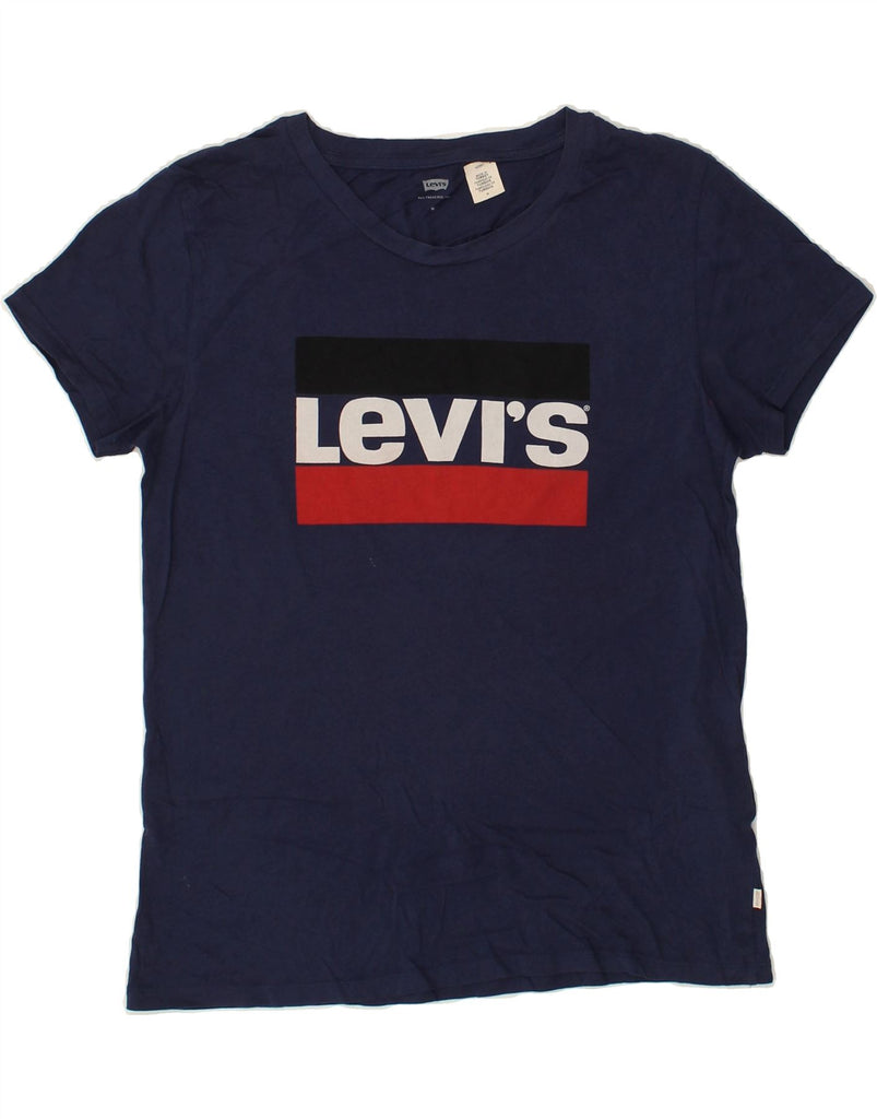 LEVI'S Mens Graphic T-Shirt Top Medium Navy Blue Cotton | Vintage Levi's | Thrift | Second-Hand Levi's | Used Clothing | Messina Hembry 