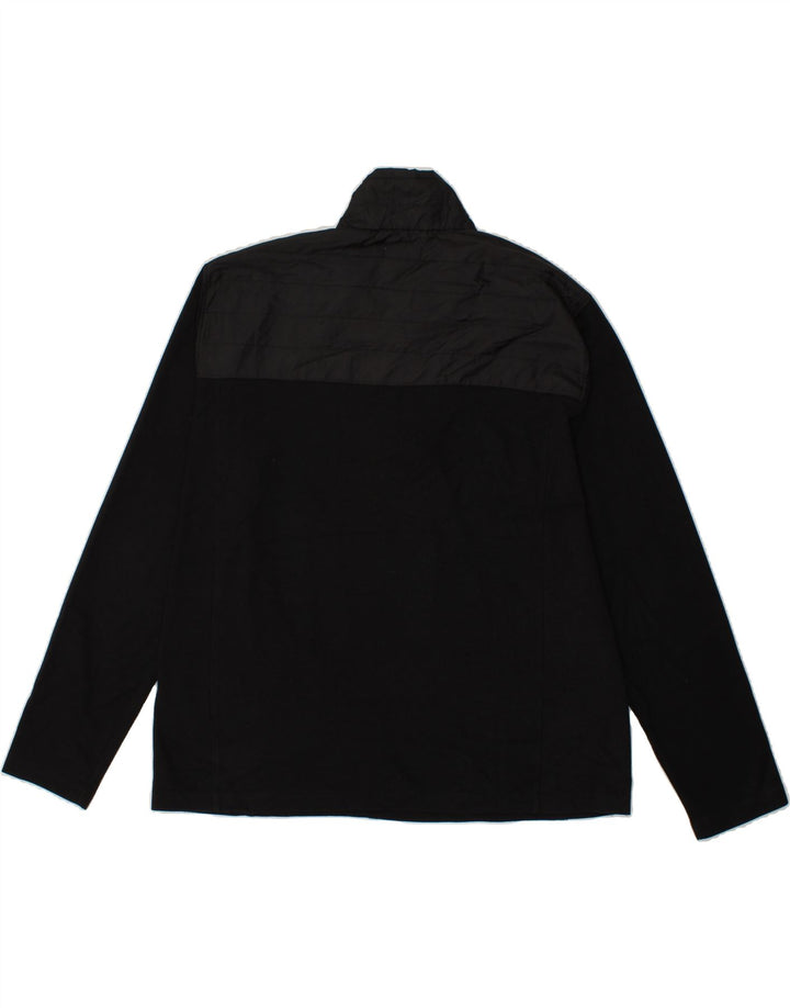 EDDIE BAUER Mens Zip Neck Pullover Tracksuit Top XL Black Cotton Vintage Eddie Bauer and Second-Hand Eddie Bauer from Messina Hembry 