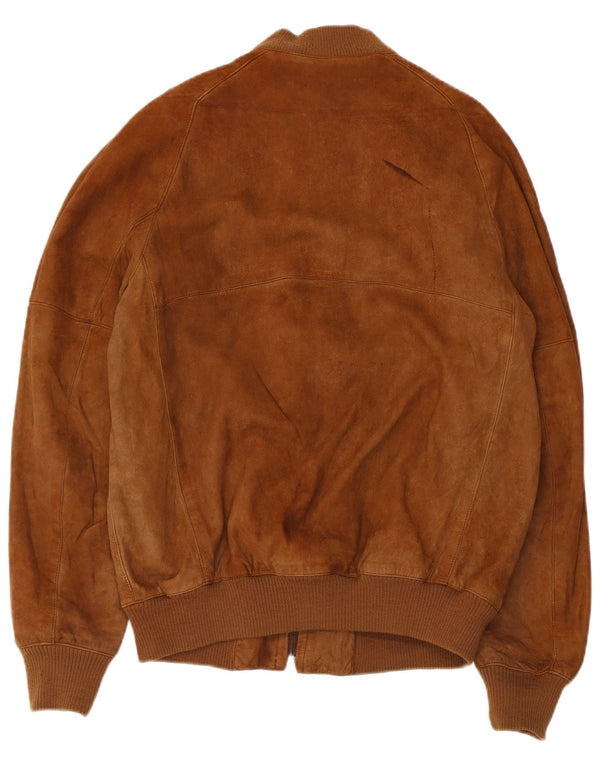 Anfor Mens Suede Bomber Jacket IT 52 XL Brown