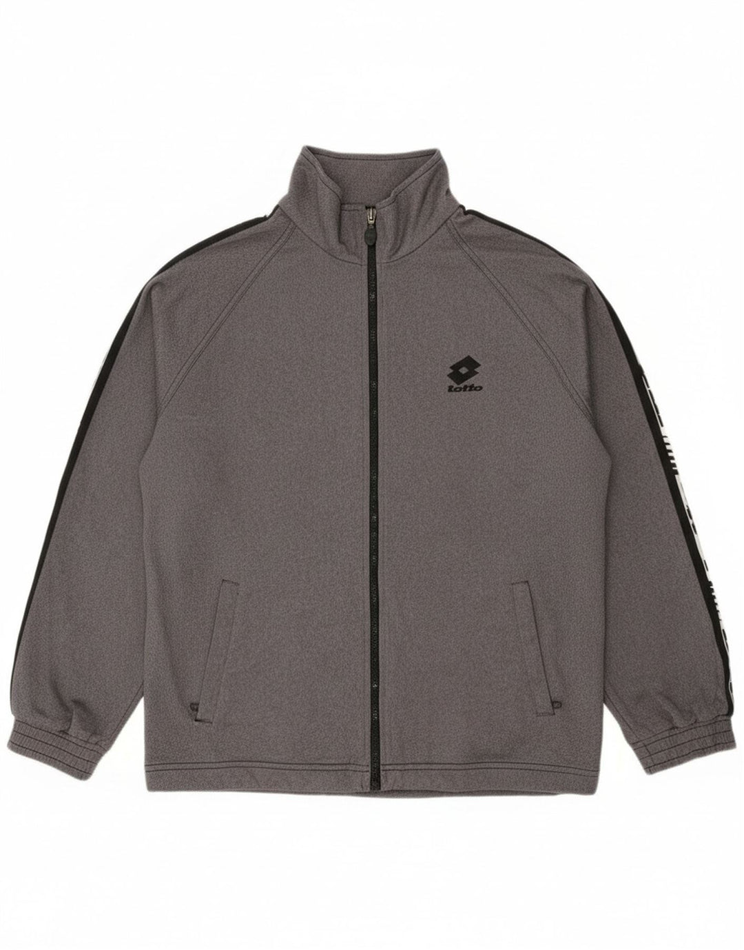 Lotto Mens Graphic Tracksuit Top Jacket UK 38/40 Medium Grey Colourblock