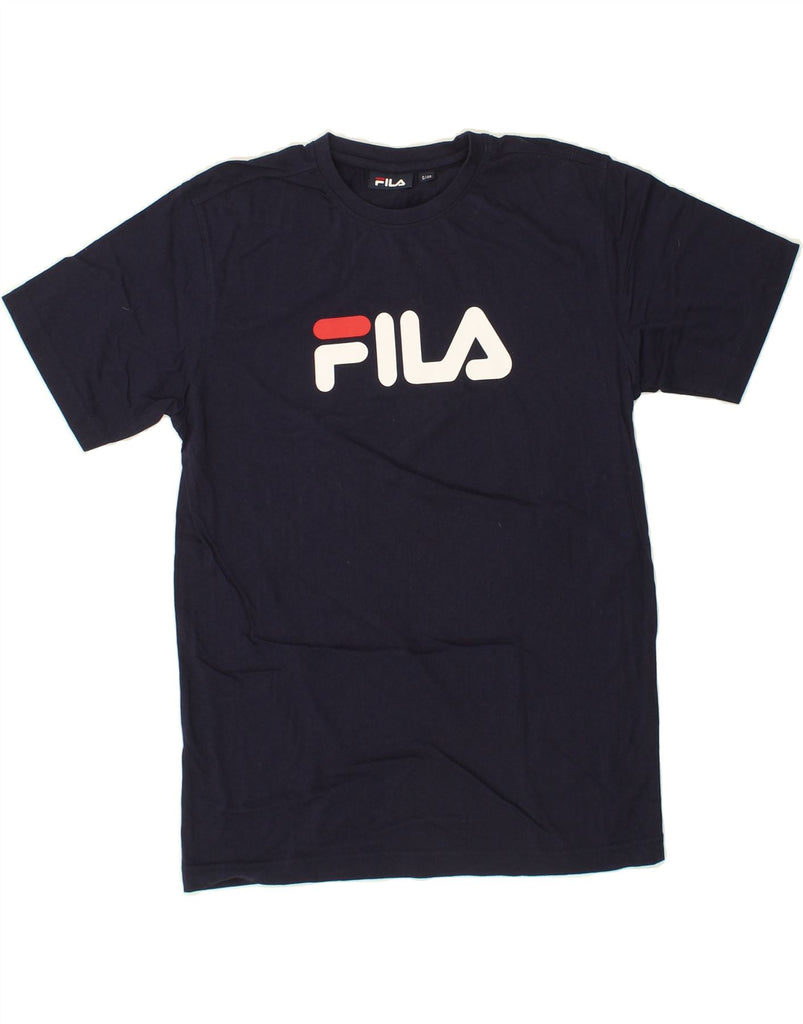 FILA Mens Graphic T-Shirt Top Small Navy Blue | Vintage Fila | Thrift | Second-Hand Fila | Used Clothing | Messina Hembry 