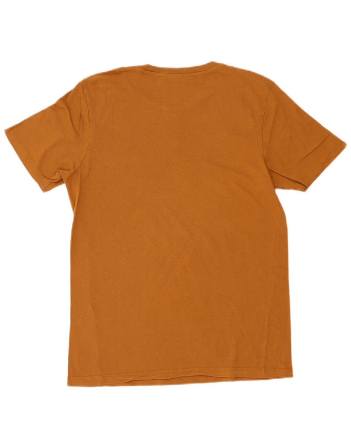 Jack & Jones Mens Graphic T-Shirt Top Medium Brown Cotton