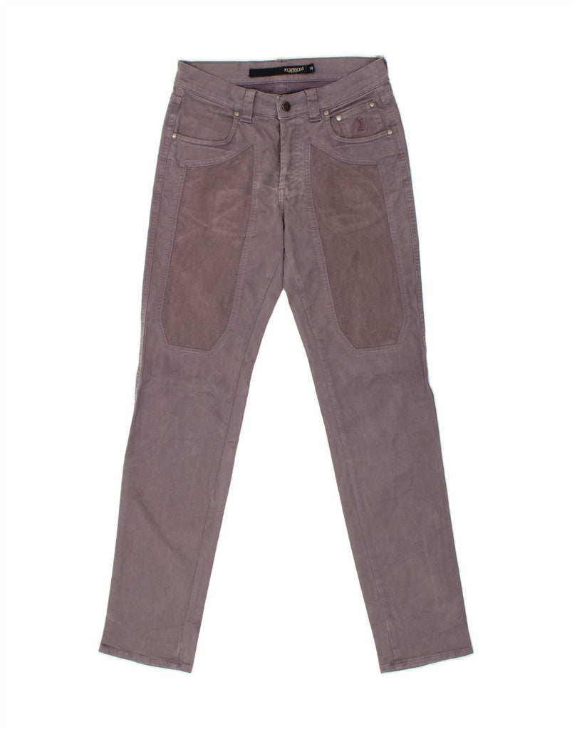 JECKERSON Mens Slim Casual Trousers W30 L32 Purple Cotton Vintage Jeckerson and Second-Hand Jeckerson from Messina Hembry 