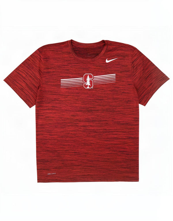 Nike Mens Dri Fit Graphic T-Shirt Top Large Maroon Flecked Polyester