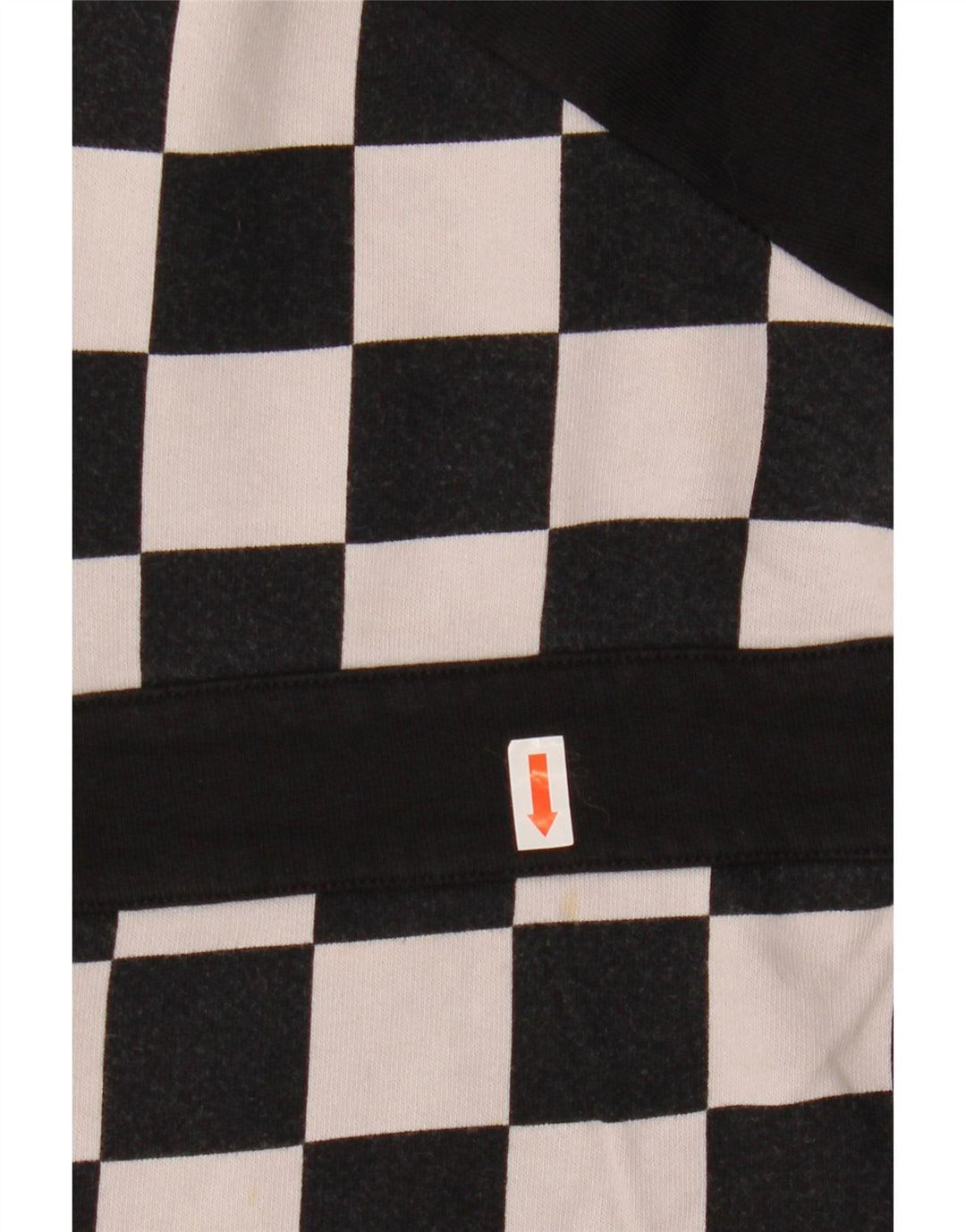 VANS Womens Oversized Crop Sweatshirt Jumper UK 10 Small Black Geometric