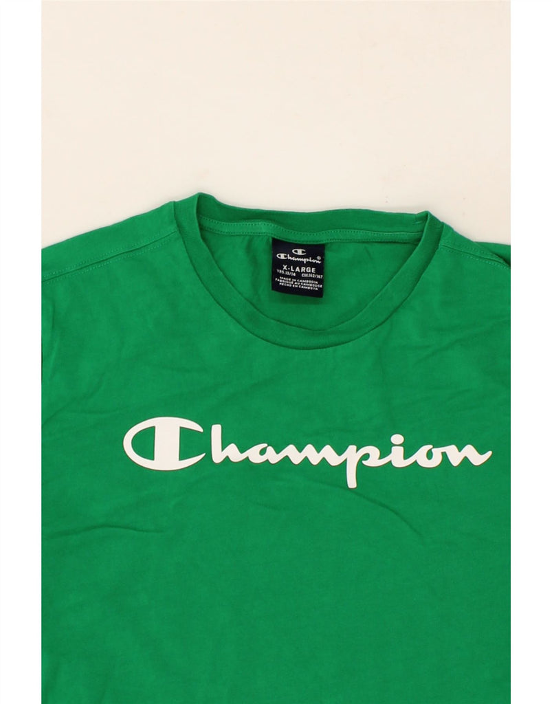 CHAMPION Boys Graphic T-Shirt Top 13-14 Years XL Green Vintage Champion and Second-Hand Champion from Messina Hembry 