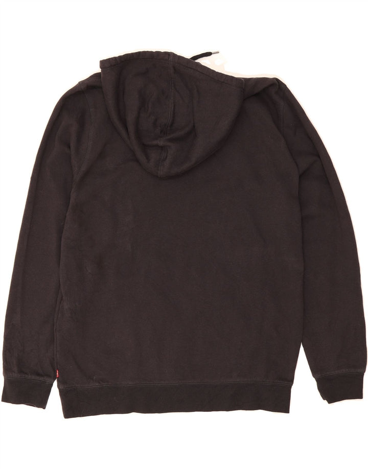 LEVI'S Mens Graphic Hoodie Jumper Large Black Cotton Vintage Levi's and Second-Hand Levi's from Messina Hembry 