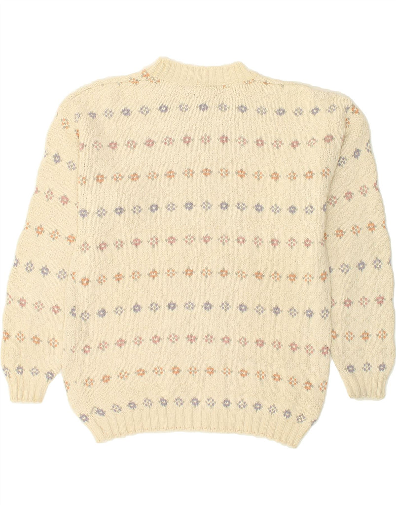 EDDIE BAUER Womens Crew Neck Jumper Sweater UK 10 Small Off White | Vintage Eddie Bauer | Thrift | Second-Hand Eddie Bauer | Used Clothing | Messina Hembry 