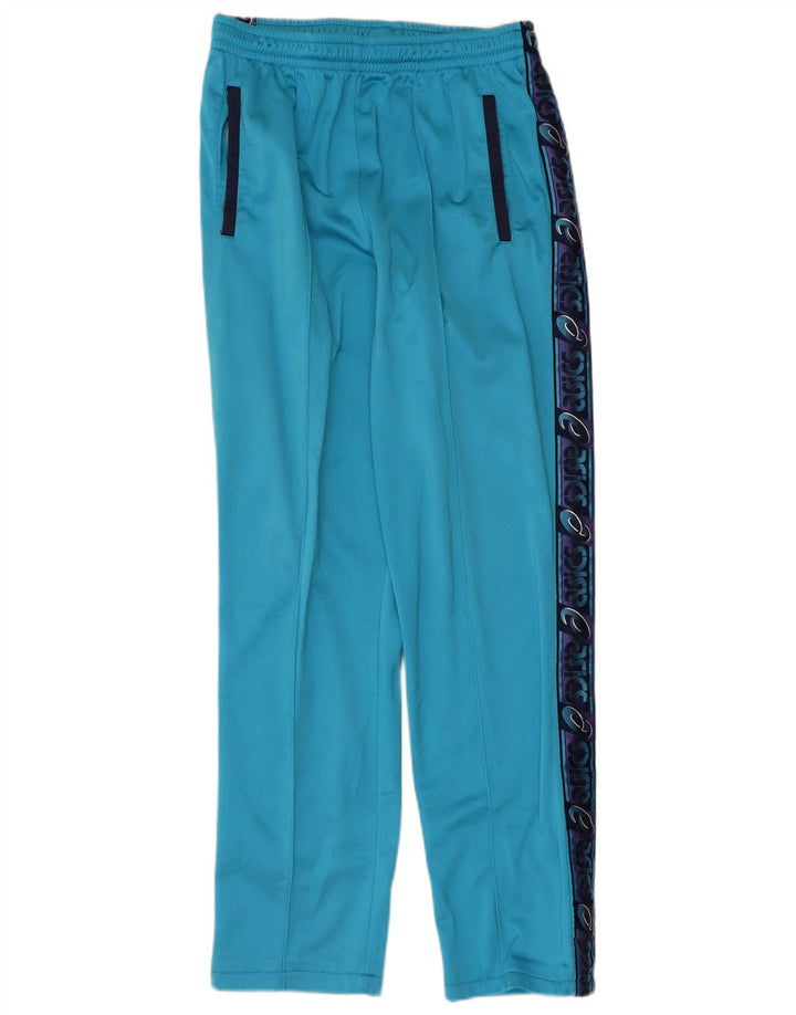 Asics Mens Graphic Tracksuit Trousers Medium Blue Colourblock