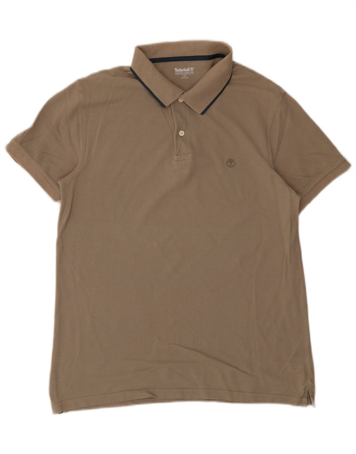 Timberland Mens Slim Fit Polo Shirt Large Grey