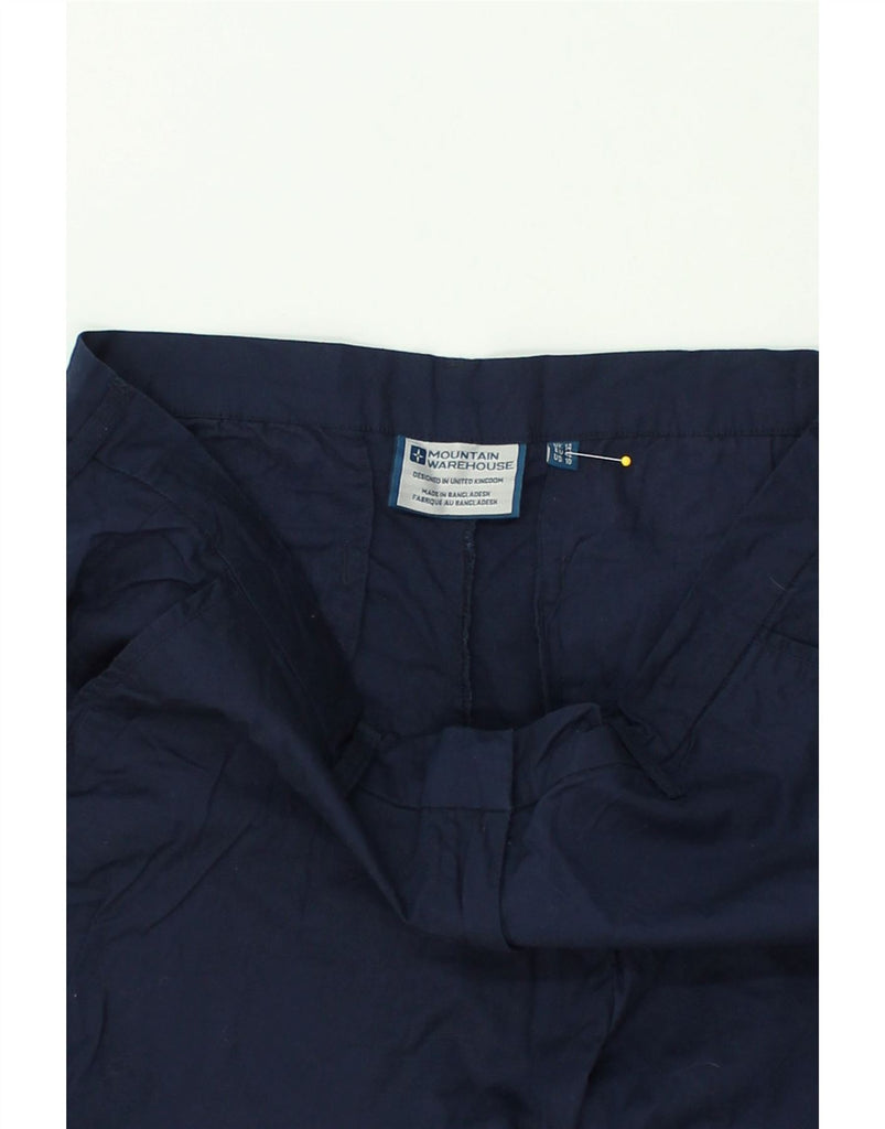 MOUNTAIN WAREHOUSE Womens Chino Shorts UK 14 Large W34 Navy Blue Cotton | Vintage Mountain Warehouse | Thrift | Second-Hand Mountain Warehouse | Used Clothing | Messina Hembry 