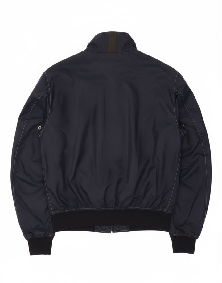 Belstaff Womens Bomber Jacket UK 14 Medium Navy Blue Nylon