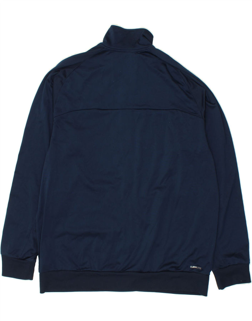 ADIDAS Mens Climalite Tracksuit Top Jacket UK 48/50 XL Navy Blue Polyester | Vintage Adidas | Thrift | Second-Hand Adidas | Used Clothing | Messina Hembry 