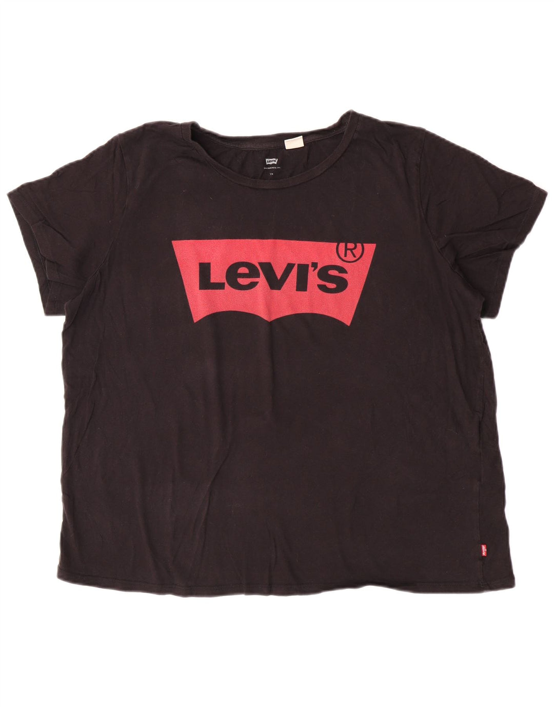 Levi's Womens Graphic T-Shirt Top UK 22 2XL Black Cotton