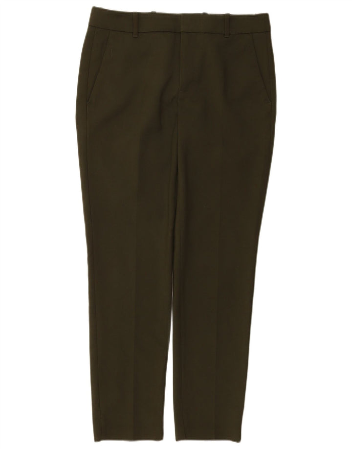 Zara Womens Slim Chino Trousers Small W26 L28 Green