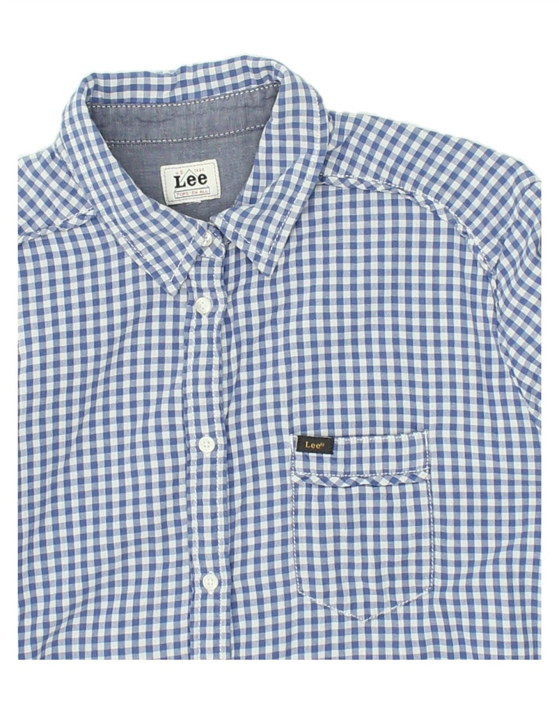 LEE Womens Shirt UK 14 Medium Blue Gingham | Vintage Lee | Thrift | Second-Hand Lee | Used Clothing | Messina Hembry 