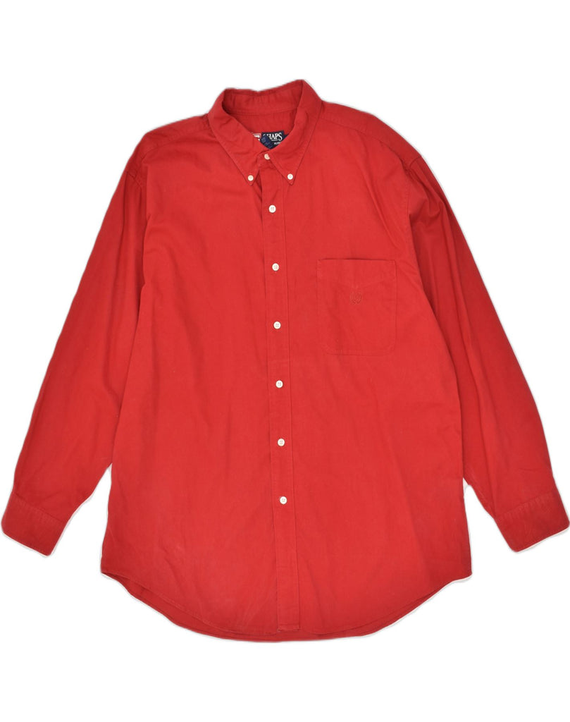 CHAPS RALPH LAUREN Mens Shirt XL Red Cotton | Vintage Chaps Ralph Lauren | Thrift | Second-Hand Chaps Ralph Lauren | Used Clothing | Messina Hembry 