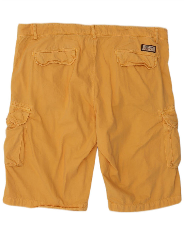 40Weft Mens Cargo Shorts IT 56 3XL W40  Yellow Cotton