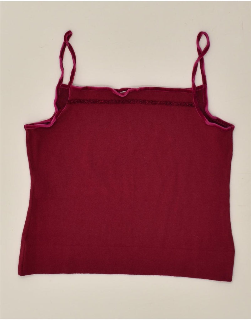 LIU JO Womens Cami Top UK 14 Large Burgundy | Vintage Liu Jo | Thrift | Second-Hand Liu Jo | Used Clothing | Messina Hembry 