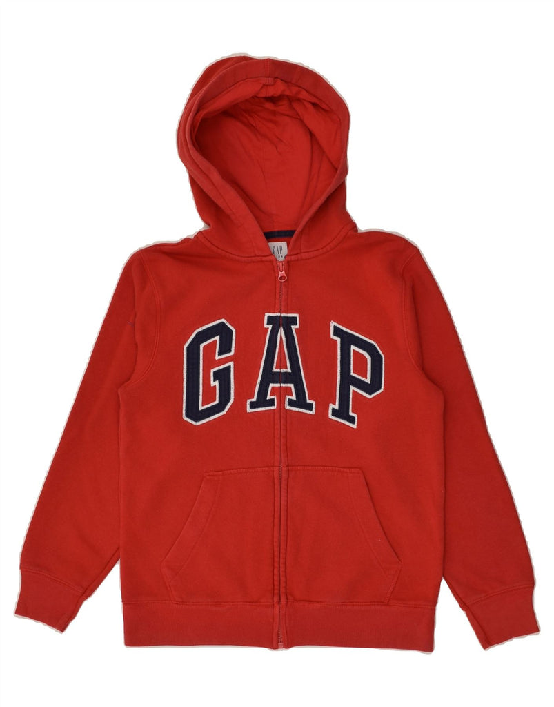 GAP Boys Graphic Zip Hoodie Sweater 10-11 Years XL Red Cotton | Vintage Gap | Thrift | Second-Hand Gap | Used Clothing | Messina Hembry 