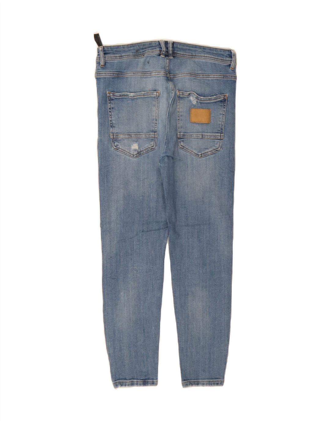 ZARA Womens Distressed Slim Jeans EU 42 Large W32 L25 Blue Cotton Vintage Zara and Second-Hand Zara from Messina Hembry 