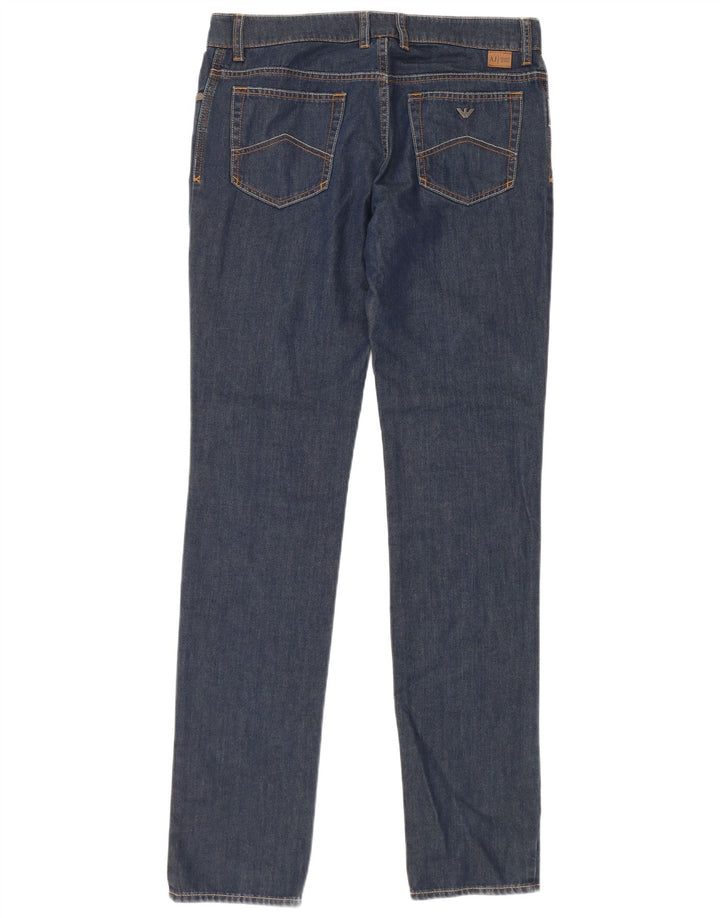 ARMANI JUNIOR Boys Slim Jeans 15-16 Years W32 L33 Blue Cotton