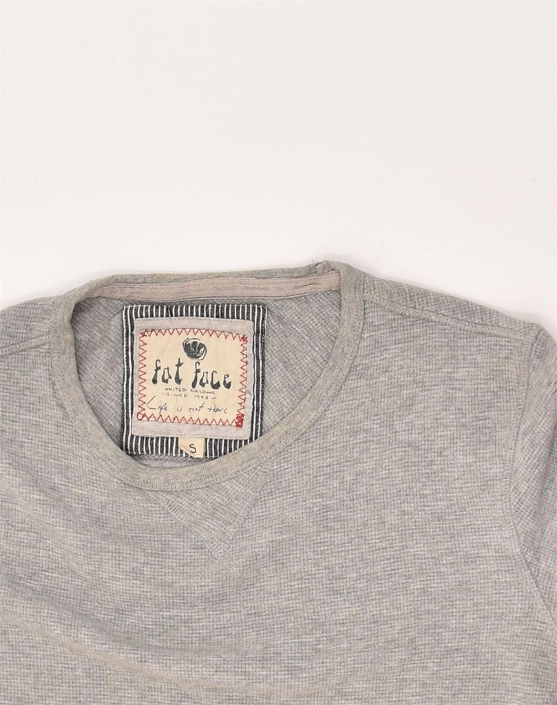FAT FACE Mens Top Long Sleeve Small Grey Cotton | Vintage Fat Face | Thrift | Second-Hand Fat Face | Used Clothing | Messina Hembry 
