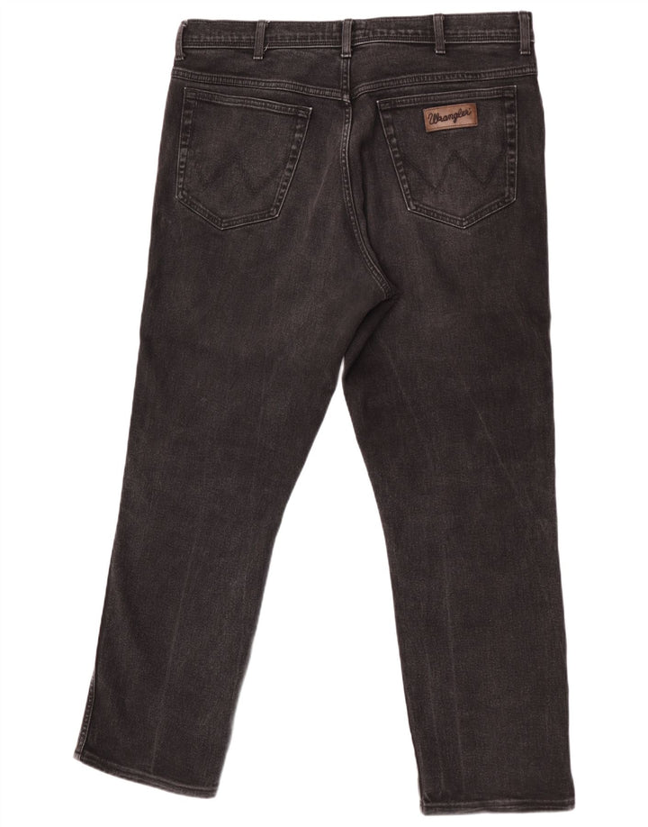 Wrangler Mens Texas Straight Jeans W40 L30 Black Cotton