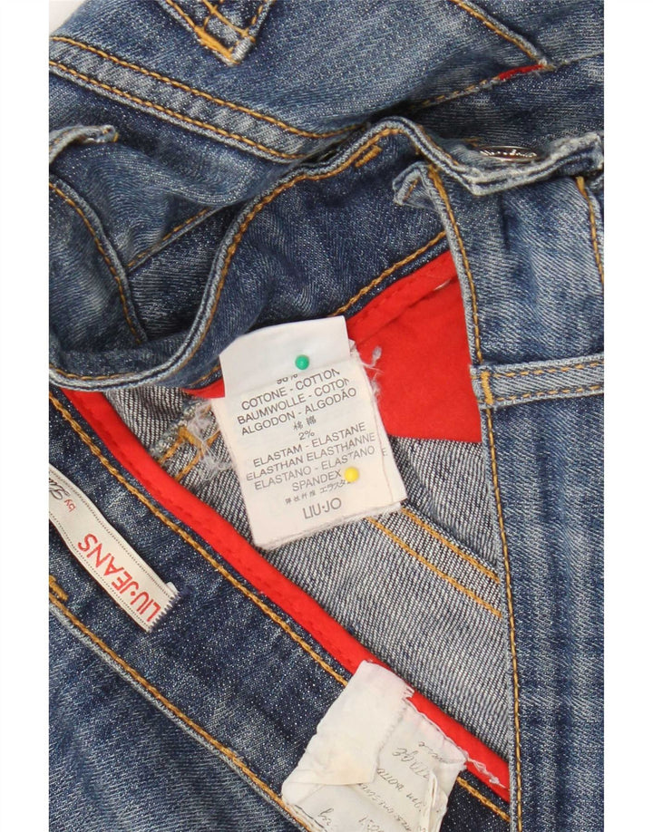 Liu Jo Womens Distressed Slim Jeans W27 L29 Blue Cotton