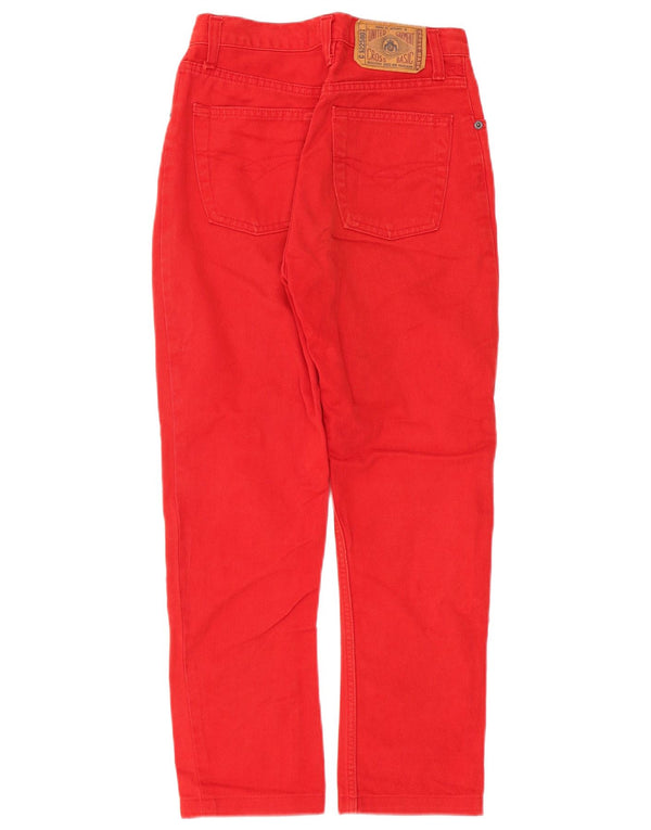 Cross Jeans Womens High Waist Tapered Jeans W30 L26 Red Cotton