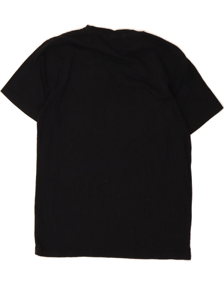 ELLESSE Womens Oversized Graphic T-Shirt Top UK 10 Small Black Cotton Vintage Ellesse and Second-Hand Ellesse from Messina Hembry 