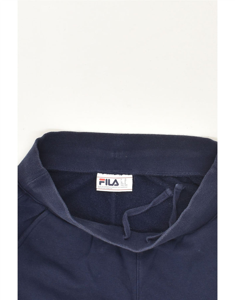 FILA Mens Tracksuit Trousers Joggers Medium Navy Blue Cotton | Vintage Fila | Thrift | Second-Hand Fila | Used Clothing | Messina Hembry 