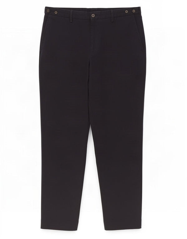 Massimo Dutti Mens Tapered Chino Trousers EU 42 Large W32 L27 Navy Blue