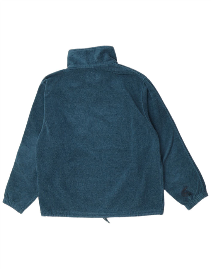 Aesse Womens Oversized Zip Neck Fleece Jumper UK 14 Medium Turquoise