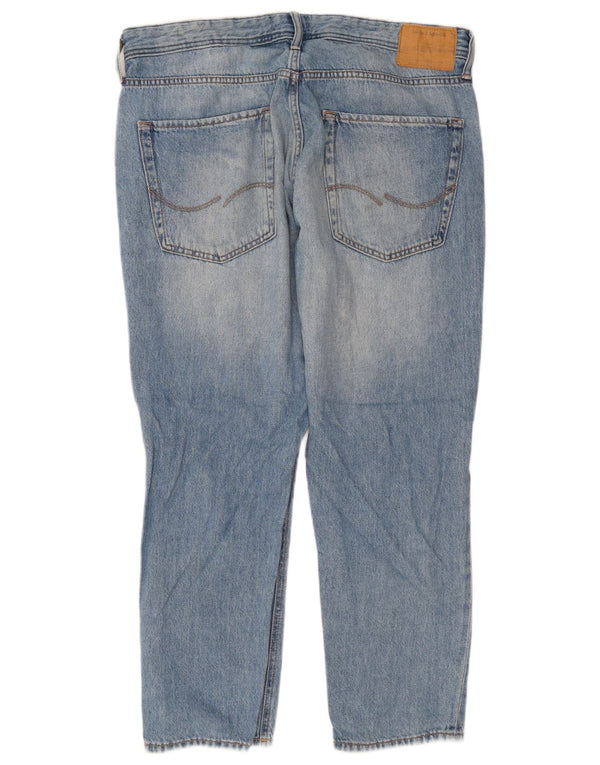 Jack & Jones Mens Distressed Slim Jeans W36 L28 Blue Cotton