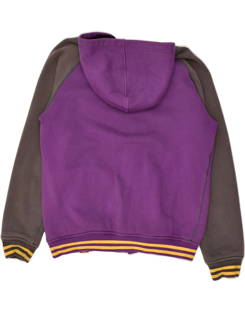 DICKIES Mens Hooded Varsity Jacket UK 40 Large Purple Colourblock | Vintage Dickies | Thrift | Second-Hand Dickies | Used Clothing | Messina Hembry 