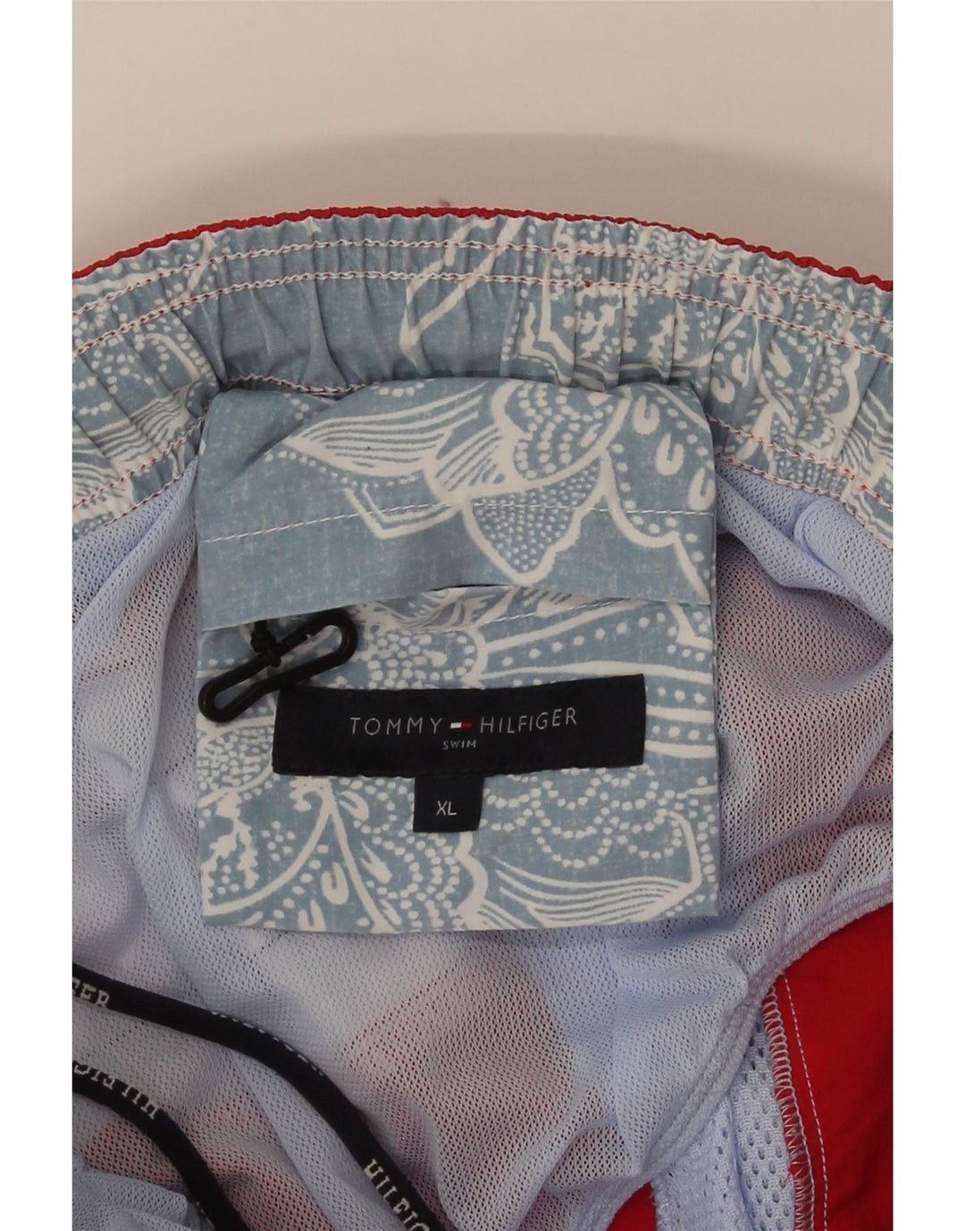 Tommy Hilfiger Mens Swimming Shorts XL  Red Striped