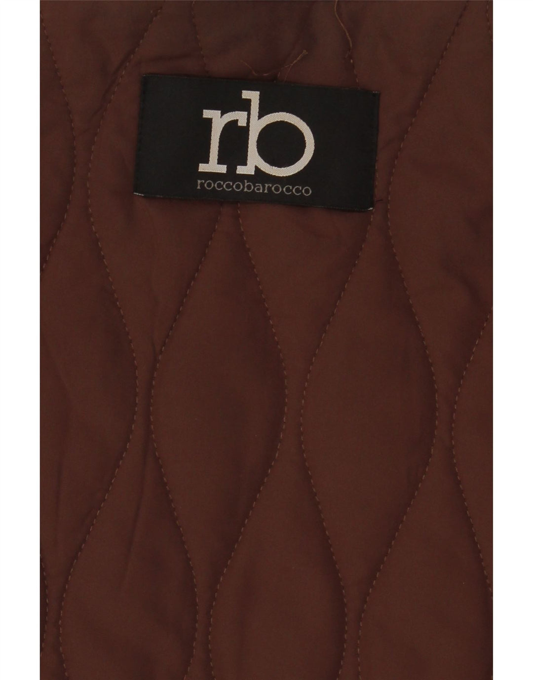 Roccobarocco Womens Crop Quilted Jacket UK 14 Medium Brown